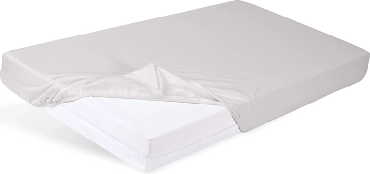 Babymatex Spannbettlaken Jersey für Kinderbett 60 × 120 cm, hellgrau