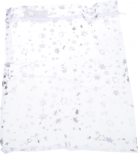 Transparente Organza mit funkelnden Sternen