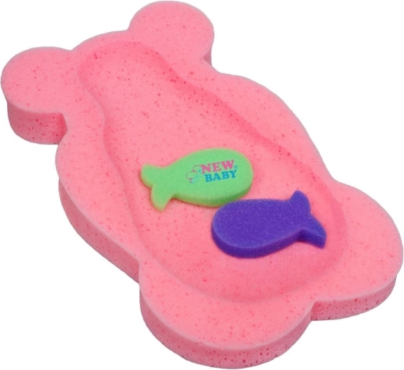 Schaumstoff-Badeunterlage New Baby Basic Bär rosa