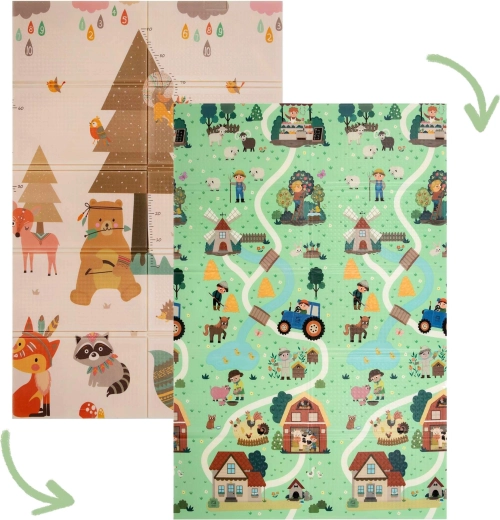 Zweiseitiges Design zum Lernen und Spielen