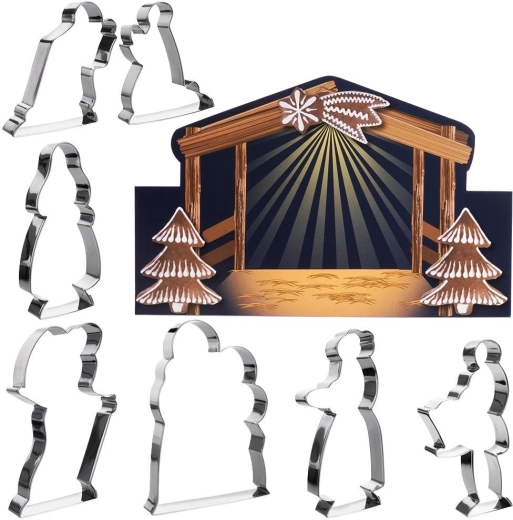 Komplette Krippenszene aus Ihrem Gebäck