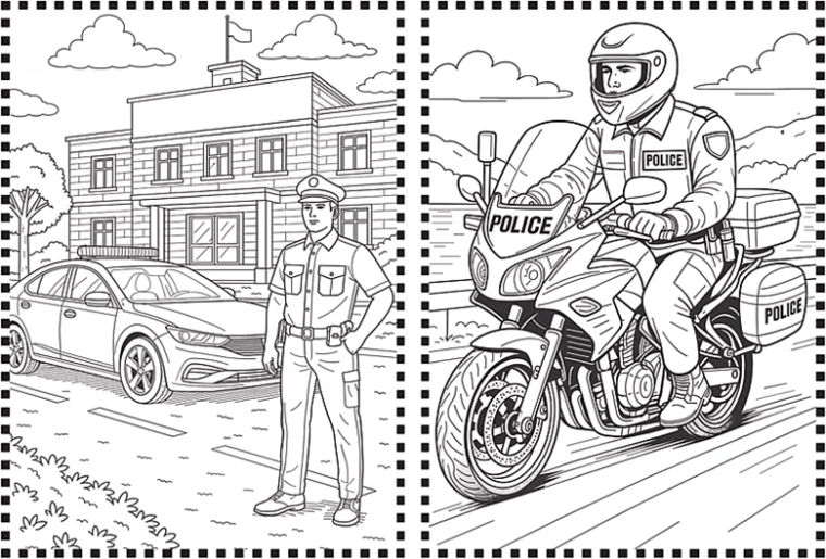 Polizei und Einsatzfahrzeuge