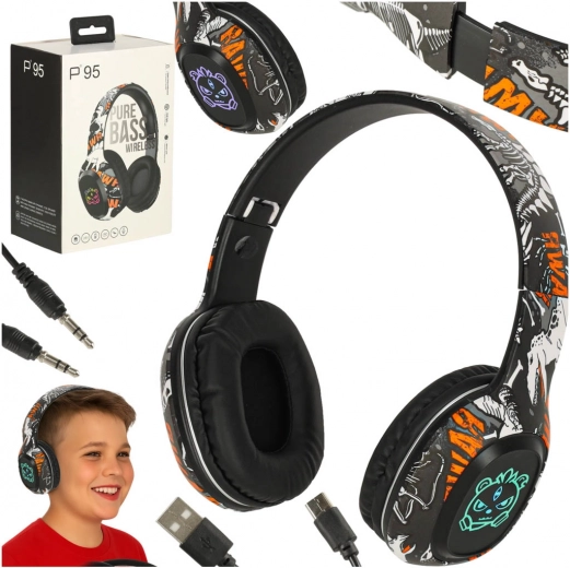 Kabellose Gaming-Kopfhörer Bluetooth Schwarz
