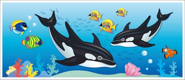 Dekorative Wandsticker – Wal