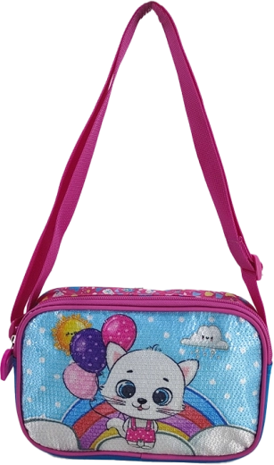 Kinder-Umhängetasche Kätzchen und Luftballons 21,5 cm
