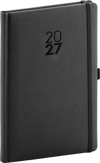 Notique Wochenkalender Diamante 2027 schwarz 15 × 21 cm