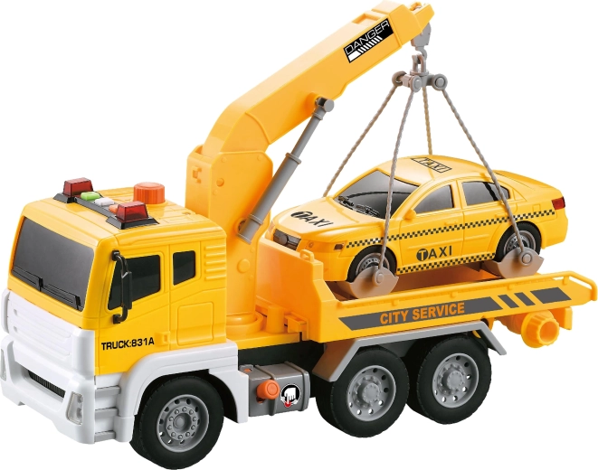Abschleppwagen mit Taxi und Licht- und Soundeffekten