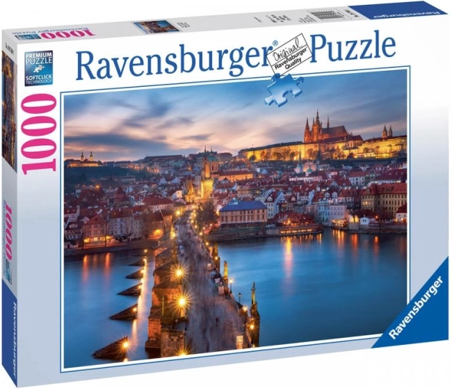 Puzzle Blick auf Prag bei Nacht 1000 Teile