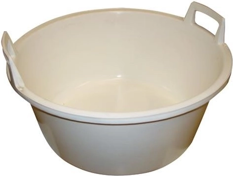 Plastikbottich mit Griffen 49 cm, weiß, 25 l