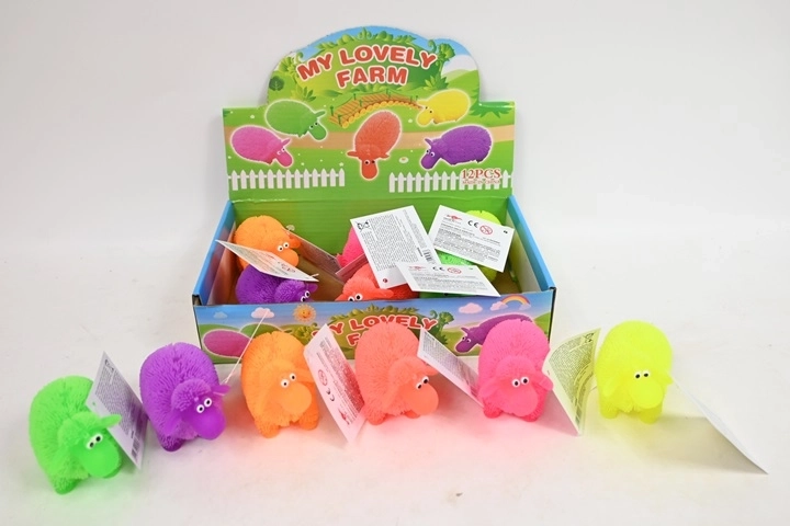 Leuchtendes Quetsch-Schaf – Anti-Stress-Spielzeug (12 Stk. im Display)