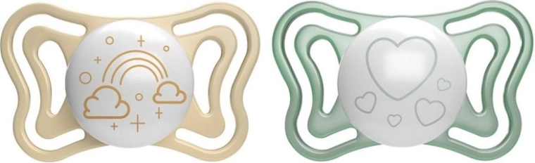 Chicco Schnuller Physio Light Nacht Silikon 2–6 M, 2 Stk.