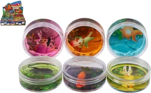 Transparenter Schleim mit Fisch
