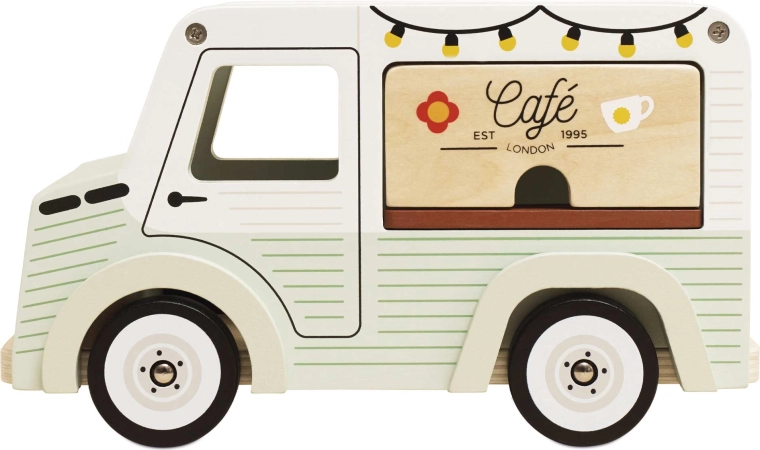 Le Toy Van Holz-Retro-Auto – mobiler Kaffeewagen für Kinder