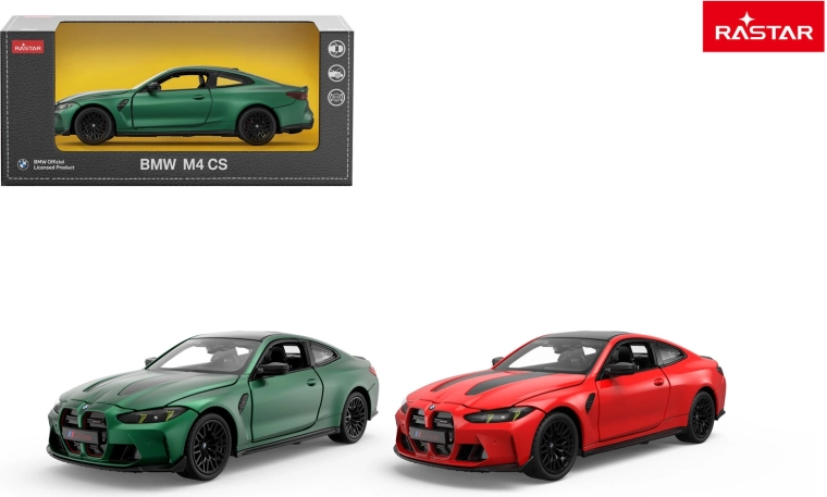 Metallmodellauto Rastar BMW M4 CS 1:24 rot – 1 Stück