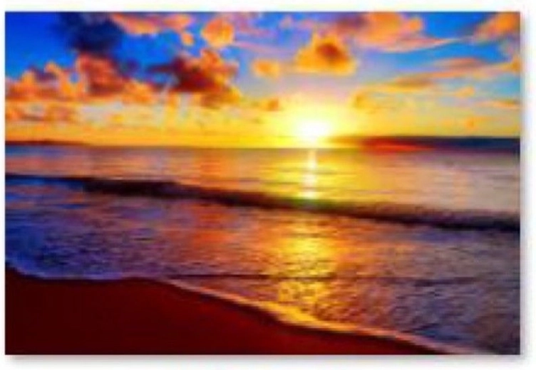 Diamant-Mosaik (Diamond Painting) Sonnenuntergang am Strand 40 × 30 cm