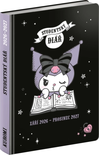 Schülerkalender Kuromi September 2026 – Dezember 2027, 9,8 × 14,5 cm