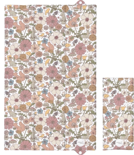 Ceba baby Reise-Wickelunterlage Basic Garden 60 × 40 cm
