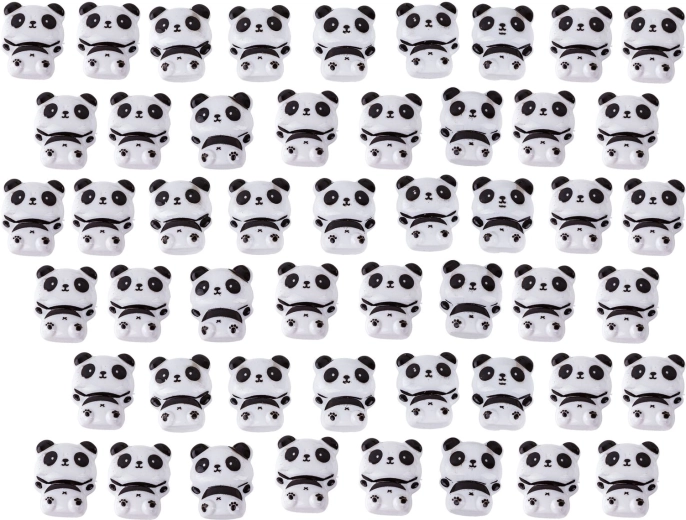 50 Panda-Figuren und Zubehör im Set