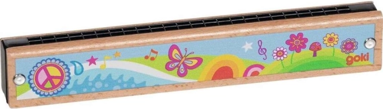 Goki Holz-Mundharmonika Flower
