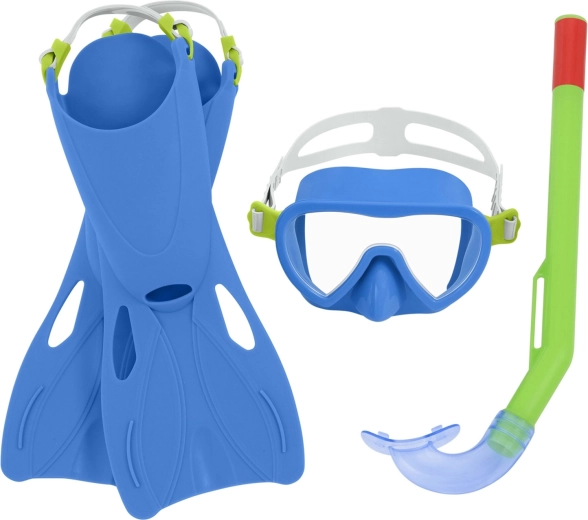 BESTWAY Kinder-Schnorchelset – Maske, Schnorchel und Flossen (Gr. 24–27)