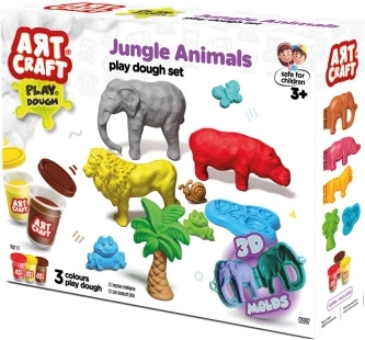 Art Craft Knetset zum Modellieren Afrikanische Tiere 168 g