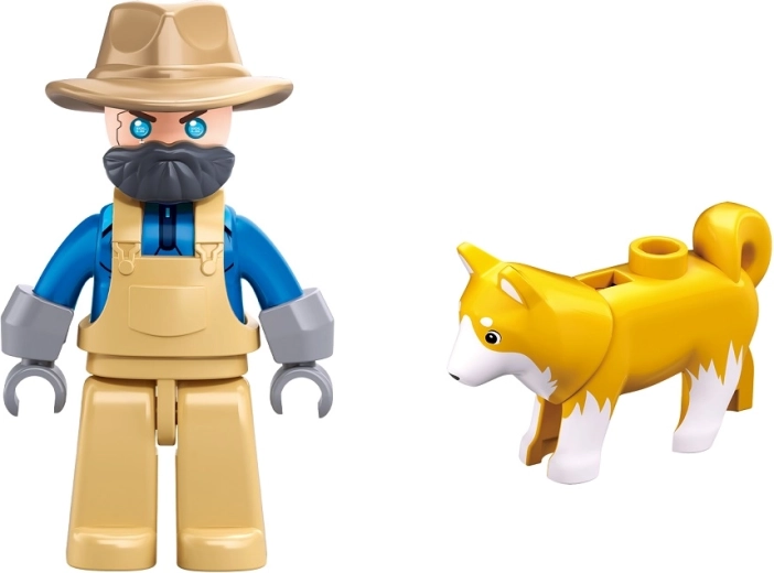 Bauer und treuer Hund