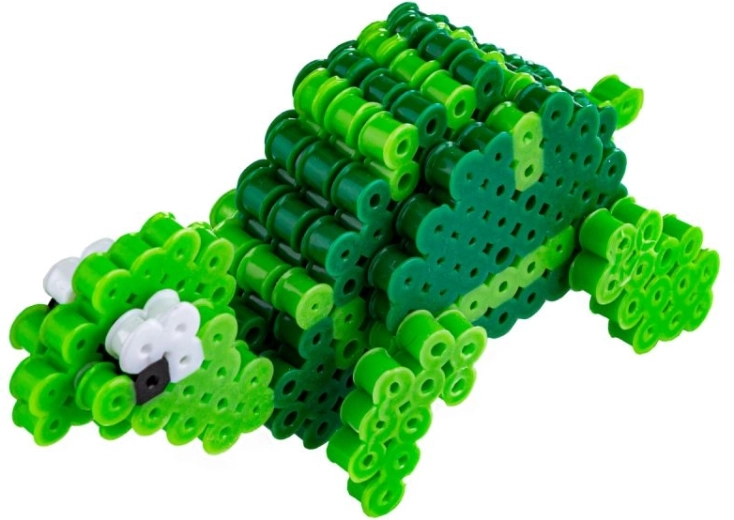 Fertige 3D-Schildkröte aus Perlen