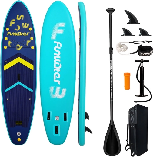 FunWater aufblasbares SUP-Board, 350 × 86 × 15 cm, Marineblau