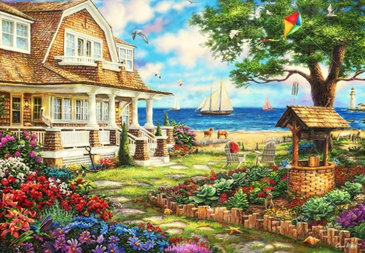 Puzzle Hütte am Meer 1000 Teile