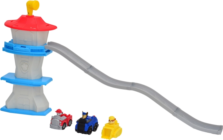 Turm mit langer Rampe für actionreiche Abfahrten