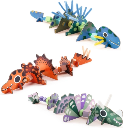 Fröhliche Dinosaurier zum Zusammenbauen