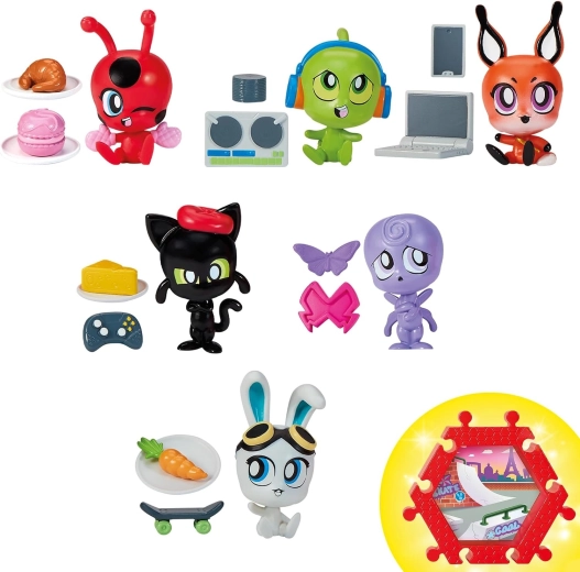 Niedliche Kwami-Figuren im Chibi-Stil