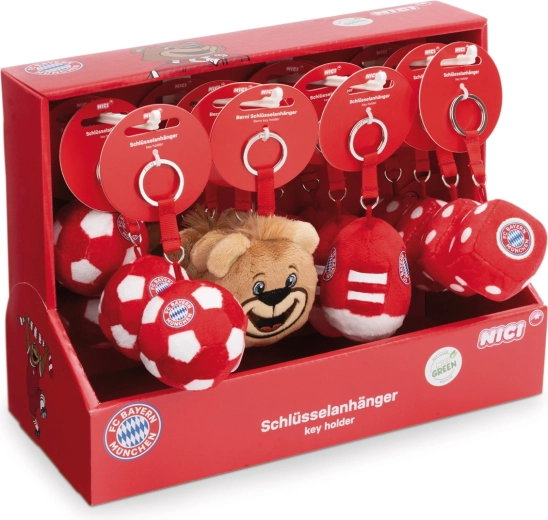 NICI Plüsch-Schlüsselanhänger FC Bayern München 7 cm