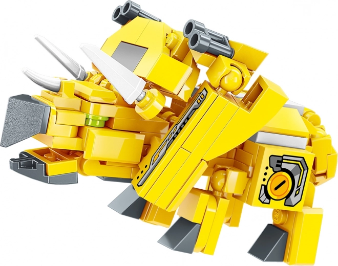 Qman Horn-Dinosaurier – transformierbares Konstruktionsset