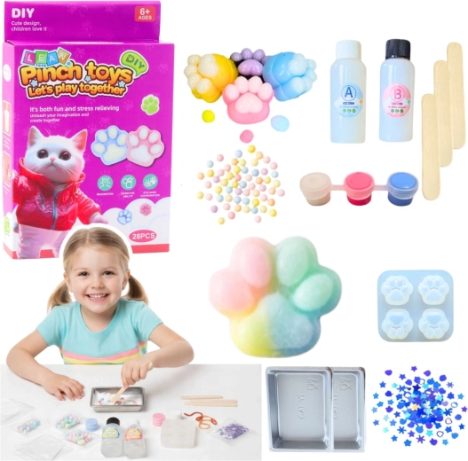 Kreatives DIY-Set zur Herstellung von Gniotks – Katzenpfote