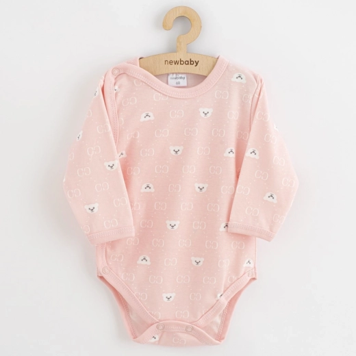 Babybody mit kompletter Knopfleiste New Baby Classic II Bär Weiß