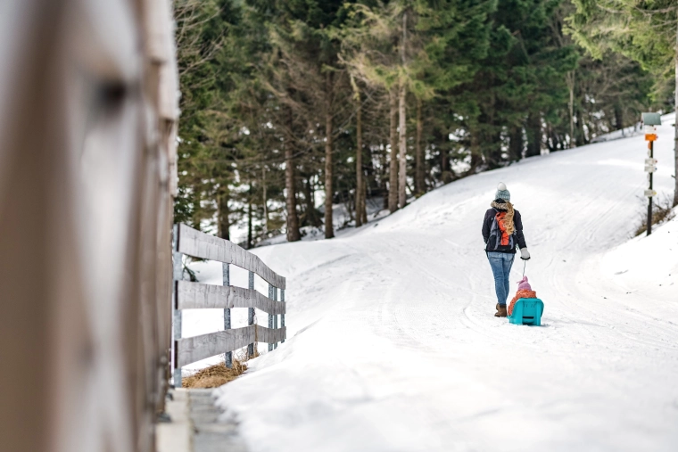 Leichtes Ziehen im Schnee