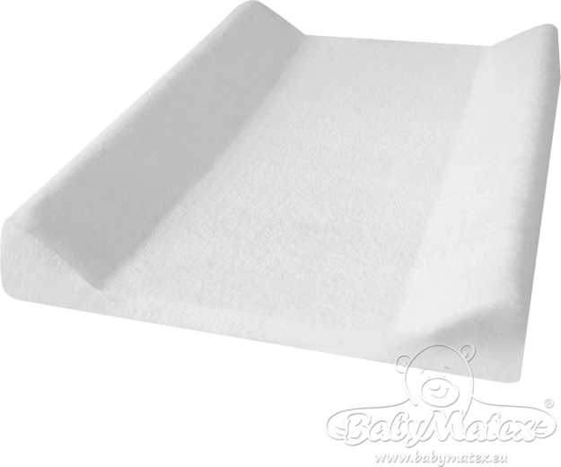 BabyMatex Premium-Frottee-Bezug für Wickelunterlage 50 × 70/80 cm, weiß
