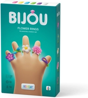 HEY CLAY Bijou Blumenringe – kreatives Set aus Modelliermasse