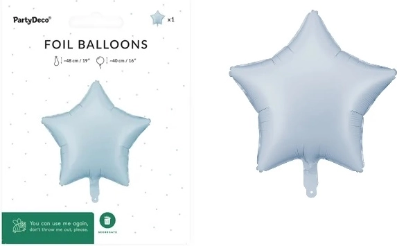 Folienballon Stern 48 cm – nebelblau