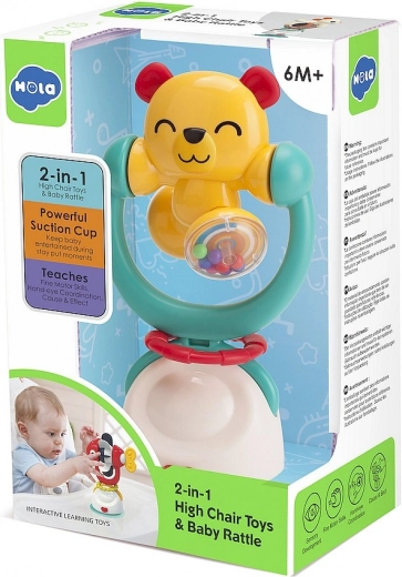 Rassel 2-in-1 Bär mit Saugnapf