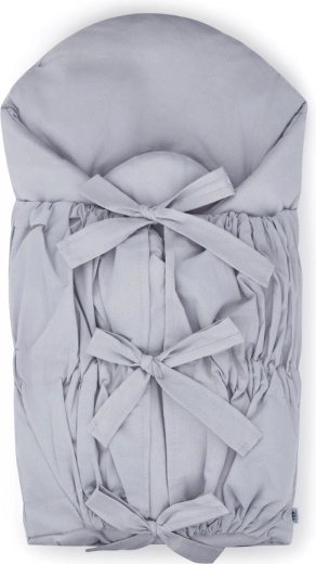 Schnür-Wickeltuch mit Kokoseinlage Light Grey 75 × 75 cm PETITE&MARS