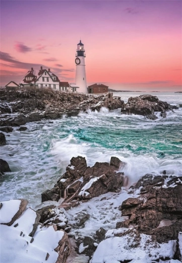 Leuchtturm Portland Head in winterlicher Atmosphäre