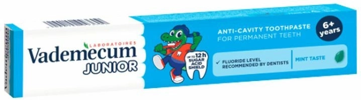 Vademecum Junior Kinderzahnpasta Spearmint 6+ 75 ml