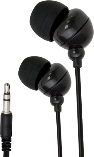 Schwarze In-Ear-Kopfhörer mit 3,5-mm-Klinkenstecker
