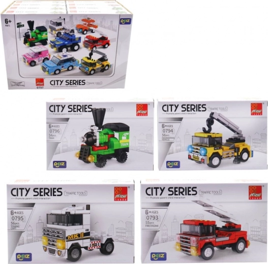 Bausteine Verkehrsmittel für Kinder