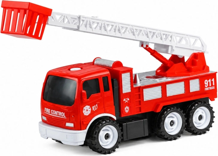 Ausziehbare Leiter mit Rettungskorb