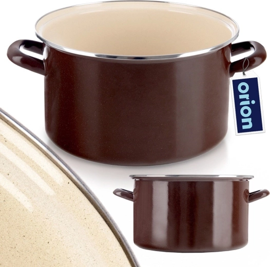 Robuste Emaille und Edelstahlrand