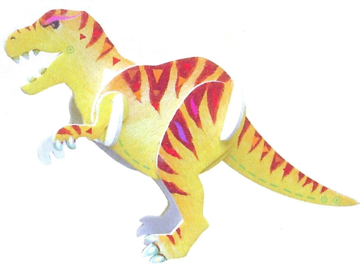 3D Holzpuzzle Tyrannosaurus rex mit Farben ARTLOVER