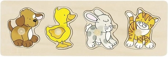 Holz-Steckpuzzle Haustierfreunde